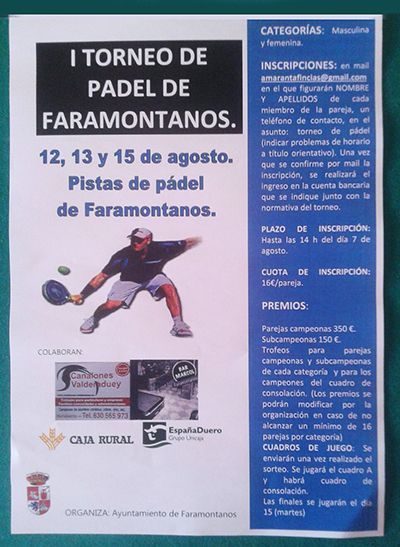 I Torneo de Padel de Faramontanos 1