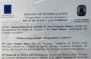 JORNADA DE SENSIBILIZACIÓN “Desigualdad y violencia de género” DÍA25 DE JULIO A LAS 19 HORAS
