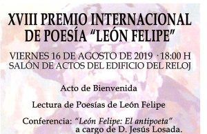 XVIII Premio Internacional de Poessía “LEÓN FELIPE”