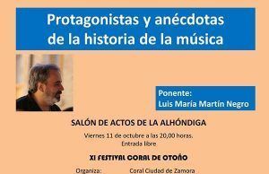 XI Festival Coral de Otoño – conferencia sobre Protagonistas y anécdotas de la historia de la música