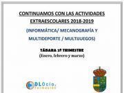 Tábara continúa con las actividades extraescolares