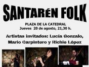 Santarén Folk en concierto en la plaza de la Catedral
