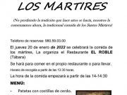 Restaurante el Roble organiza la tradicional comida de Los Mártires en Tábara