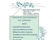 Jornadas gastronómicas del cordero en Hotel Restaurante El Roble