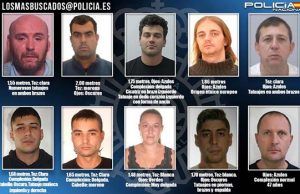 La Policía Nacional busca a diez fugitivos que podrían encontrarse en España