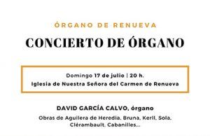Concierto de órgano a cargo de David García Calvo en la parroquia de El Carmen de Renueva