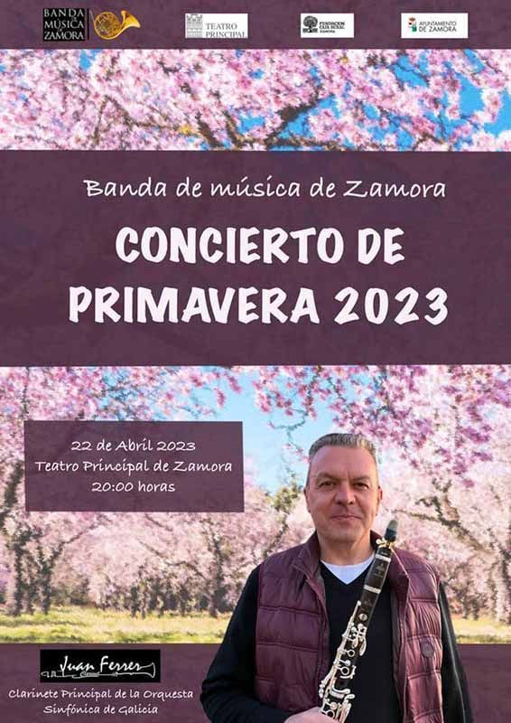 La Banda de Música de Zamora presenta el Concierto de Primavera y masterclass de clarinete con el prestigioso músico Juan Ferrer. 2
