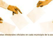 Consulta las listas electorales oficiales en cada municipio de la zona