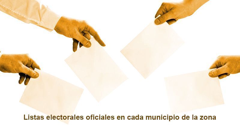 Consulta las listas electorales oficiales en cada municipio de la zona 1