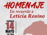 Homenaje en recuerdo de Leticia Rosino este domingo 14 de mayo en Tábara