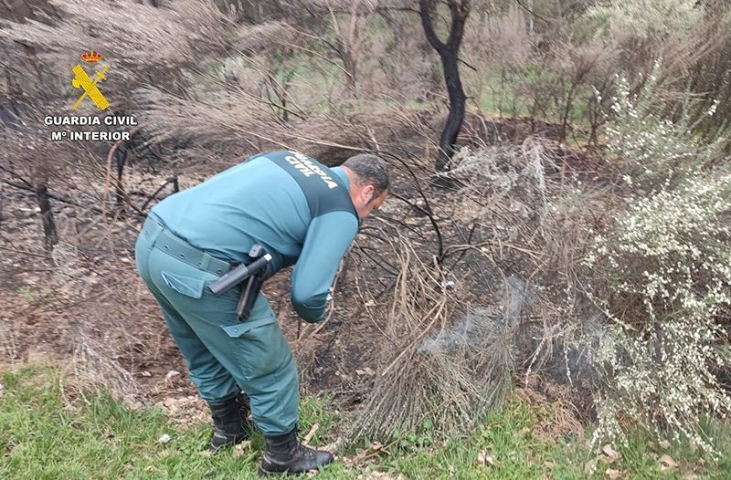 La Guardia Civil de Zamora investiga a una persona como supuesta autora de un delito de incendio forestal 1