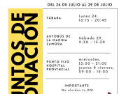 Dona Sangre el próximo el lunes 24 de julio. La Hermandad de Donantes de Sangre de Zamora llega a Tábara