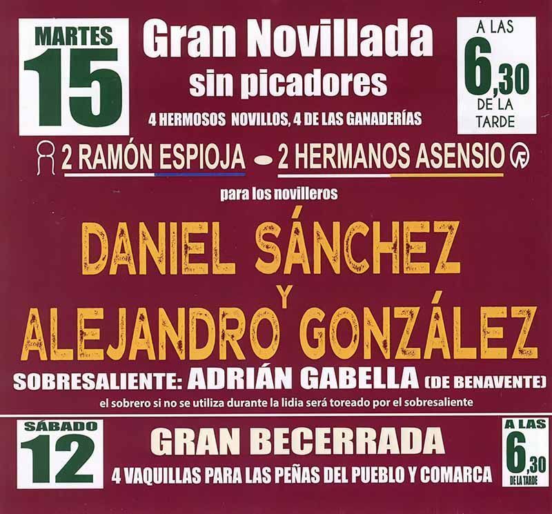 Gran Novillada en Tábara con motivo de sus fiestas patronales 2