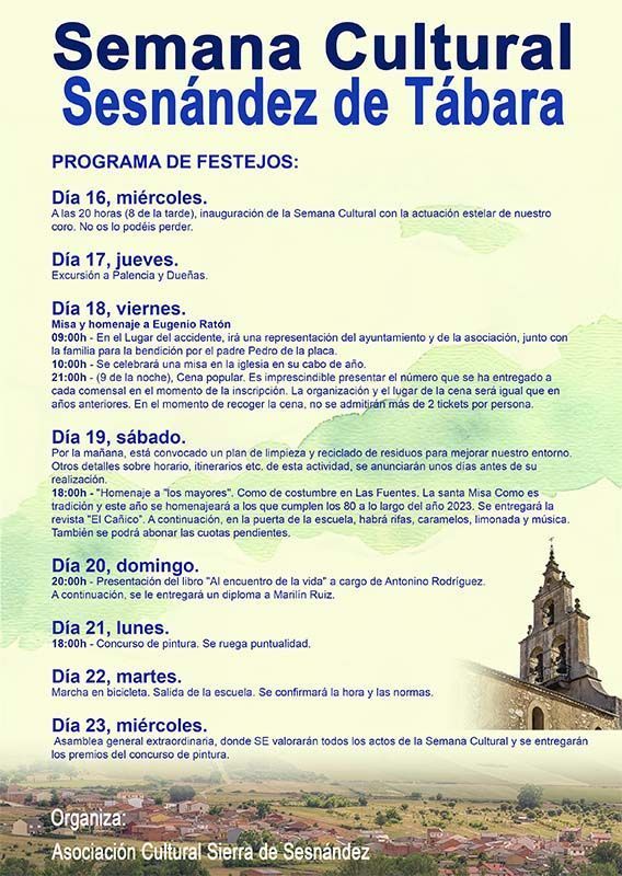 LA ASOCIACIÓN CULTURAL SIERRA DE SESNÁNDEZ, ORGANIZA LA SEMANA CULTURAL EN SESNÁNDEZ DE TÁBARA, UNA CELEBRACIÓN LLENA DE TRADICIÓN Y DIVERSIÓN. 1