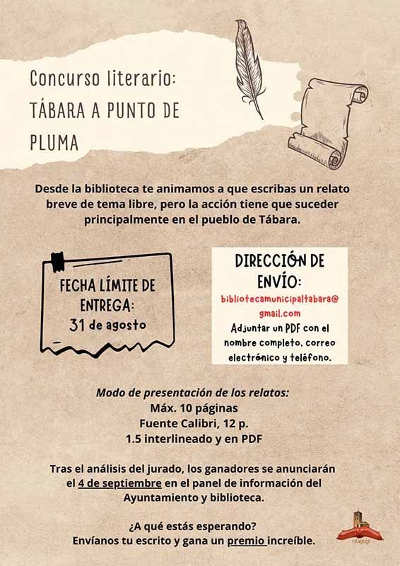 “Tábara a punto de pluma”, concurso literario 1