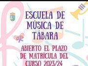 El Ayuntamiento de Tábara abre el plazo de inscripción para la Escuela de Música 2023/2024
