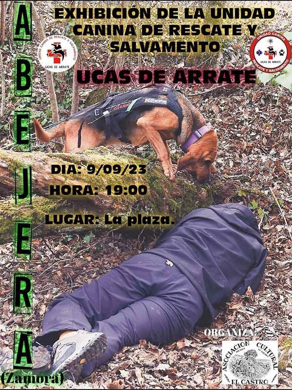 La Unidad Canina de Rescate y Salvamento UCAS de Arrate Promueve la Prevención y el Banco de Olor en Abejera de Tábara 1