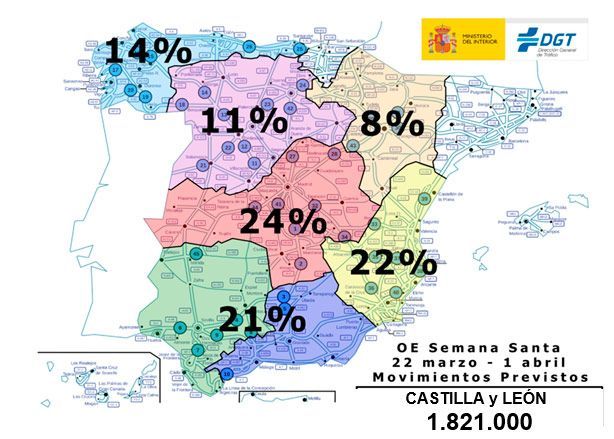El delegado del Gobierno pide prudencia en los más de 1,8 millones de desplazamientos que se prevén esta Semana Santa en Castilla y León 2