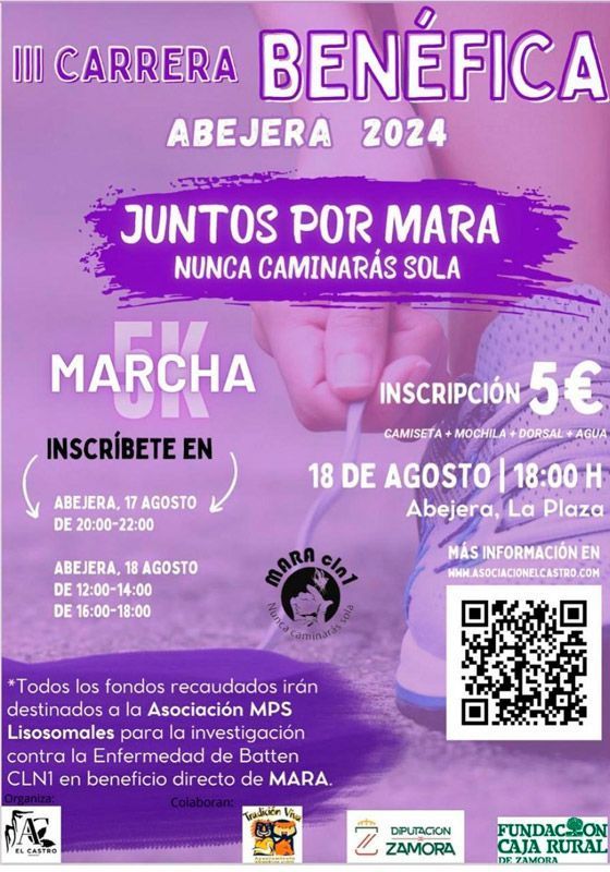 III Carrera Benéfica en Abejera: "Juntos por Mara, Nunca Caminarás Sola" 1