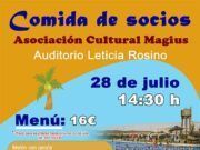 Comida de hermandad para sus socios, organizada por la Asociación Cultural Magius