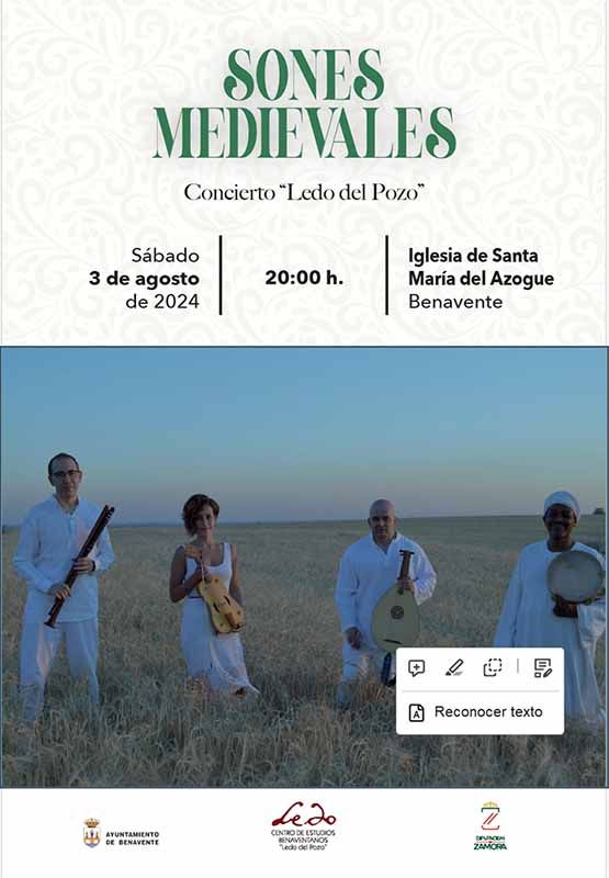 Concierto "Ledo del Pozo": Sones Medievales Revive la Música Histórica en Benavente 1