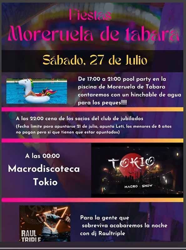 Moreruela de Tábara en fiestas el Sábado 27 de Julio 1