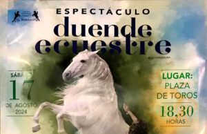 Espectáculo ecuestre en la Plaza de Toros de Tábara.