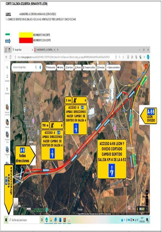 Afectaciones al tráfico en la autovía A-66 por obras de rehabilitación del firme entre Villaquejida y Villabrázaro 1