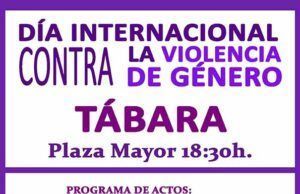 Tábara se une contra la violencia de género en un acto conmemorativo el próximo 25 de noviembre