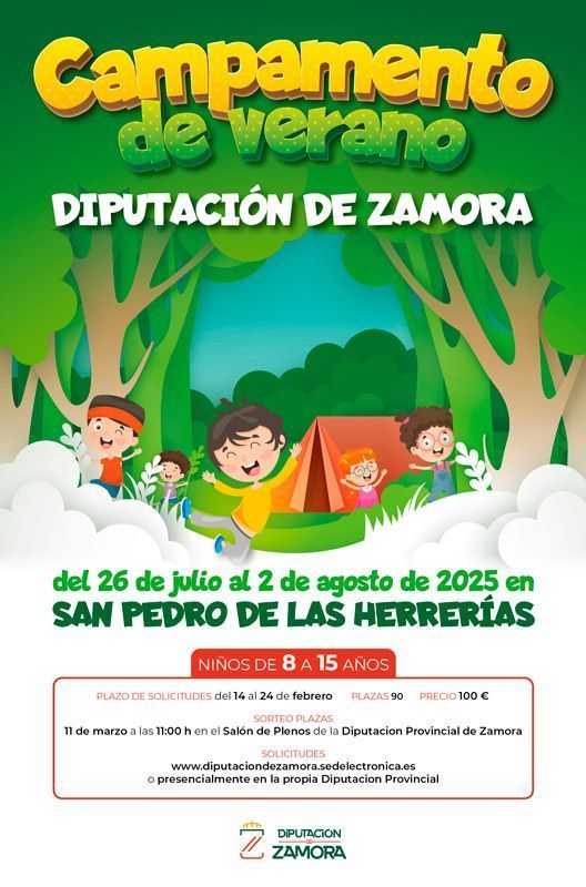 La Diputación ofrece 90 plazas en el Campamento de Verano de San Pedro de las Herrerías 1
