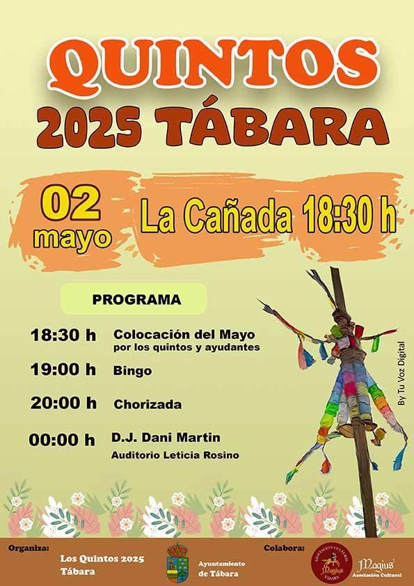 Los Quintos de Tábara 2025 celebran el 2 de mayo con tradición, sabor y música en La Cañada 1