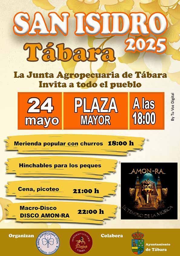 La Junta Agropecuaria de Tábara celebrará San Isidro con una tarde de fiesta, churros, hinchables y música hasta la madrugada 1