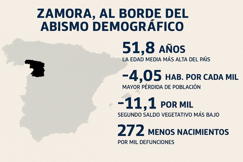 Zamora, al borde del abismo demográfico: la provincia más envejecida y que más población pierde en España 2