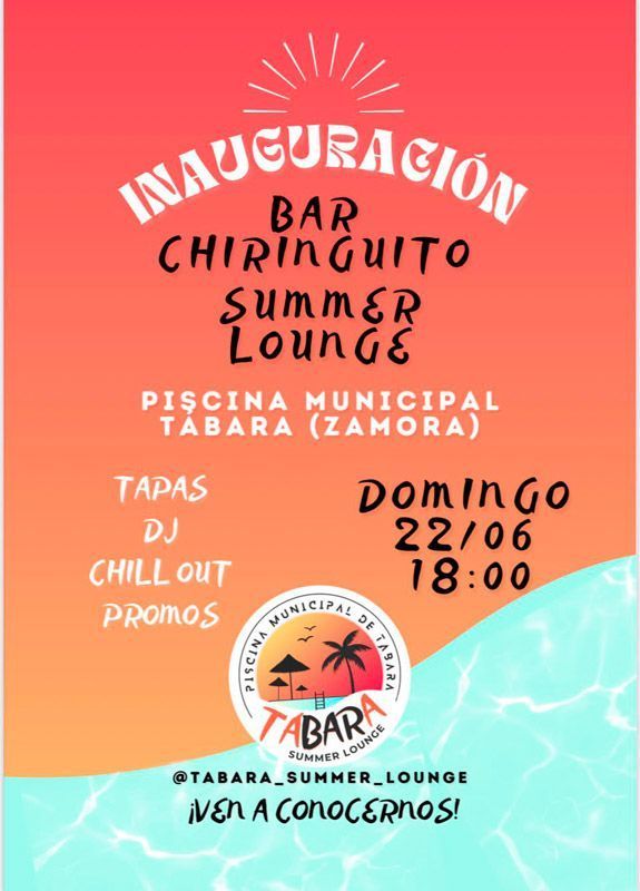 El “Bar Chiringuito Summer Lounge” de Tábara inaugura la temporada estival con tapas, DJ y ambiente Chill out 1