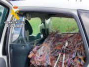 La Guardia Civil desarticula una banda dedicada al robo de cableado telefónico y falsificación de matrículas en la provincia