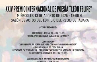 Tábara honra la palabra viva de León Felipe con la XXIV edición de su Premio Internacional de Poesía