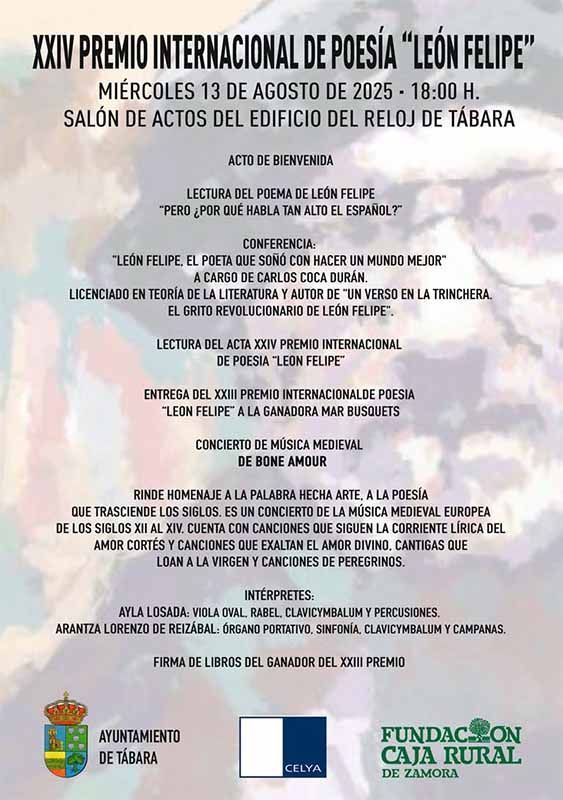 Tábara honra la palabra viva de León Felipe con la XXIV edición de su Premio Internacional de Poesía 1