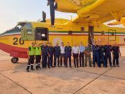 Dos aviones-cisterna Canadair italianos han aterrizado en la base aérea de Matacán (Salamanca) para participar en el dispositivo de lucha contra los incendios