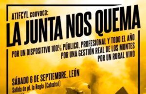 Los bomberos forestales de Castilla y León se manifiestan en León para exigir un operativo 100% público y estable todo el año