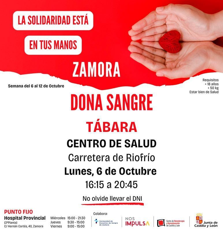 Dona sangre en Tábara: “La solidaridad está en tus manos” 1