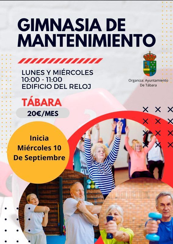 El Ayuntamiento de Tábara impulsa un curso de gimnasia de mantenimiento desde septiembre 1