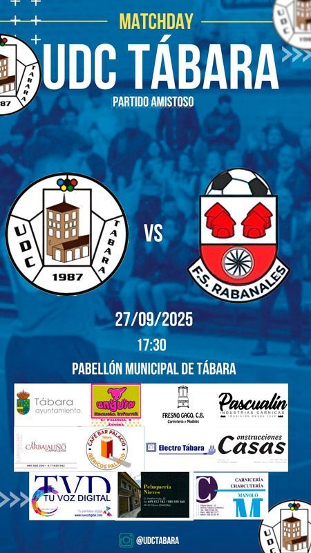 El UDC Tábara continúa su preparación con un amistoso frente al F.S. Rabanales 1