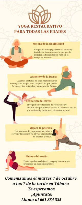 Tábara apuesta por la salud con clases de yoga restaurativo para todas las edades 1
