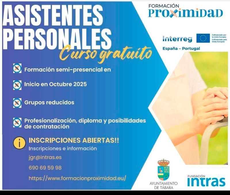Tábara ofrece curso gratuito de Asistentes Personales con diploma y posibilidades de contratación 1