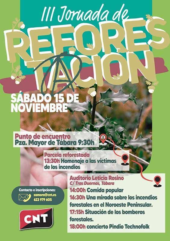 Tábara vuelve a plantar vida: la CNT organiza la III Jornada de Forestación en homenaje a las víctimas de los incendios 1