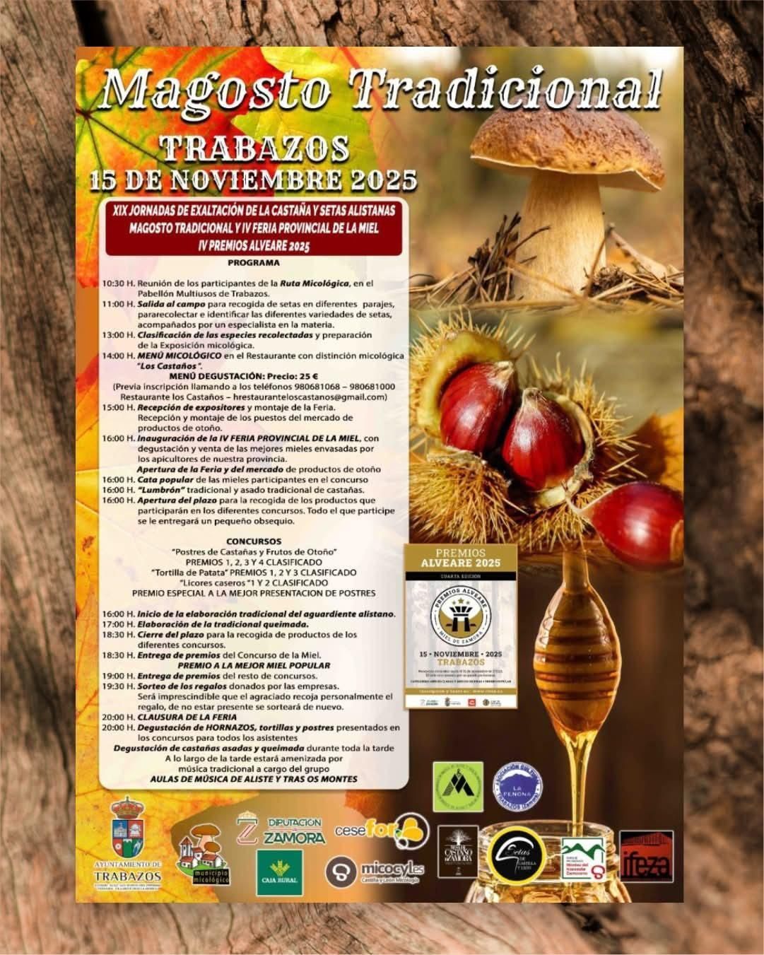 Trabazos acoge el sábado 15 las XIX Jornadas de Exaltación de la Castaña y Setas Alistanas y la IV Feria Provincial de la Miel 1
