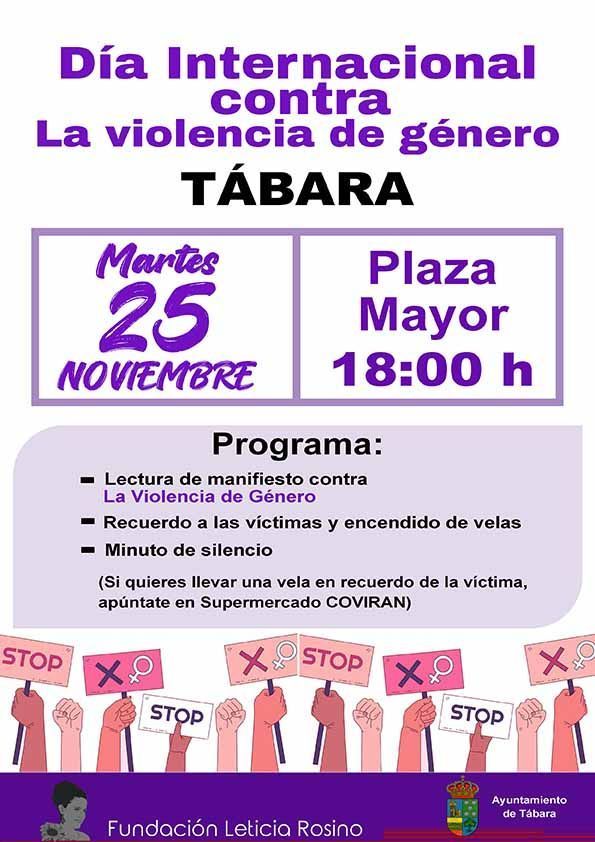 Tábara se une contra la violencia de género en un emotivo acto en la Plaza Mayor 1