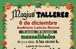 Magius organiza talleres infantiles durante el Mercadillo Navideño del 6 de diciembre