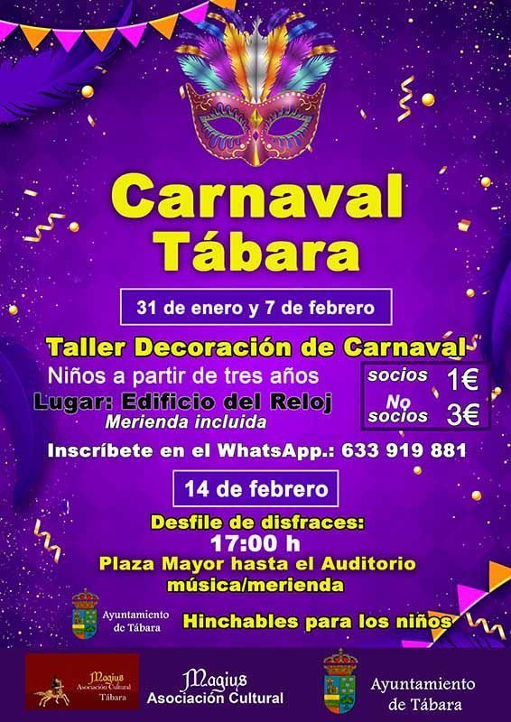 Tábara se prepara para vivir su Carnaval con talleres infantiles y un gran desfile el 14 de febrero 1
