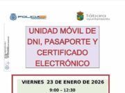 La Unidad Móvil de DNI y Pasaporte visitará Tábara el 23 de enero